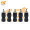 4mm 15A Black color Female socket banana connector pack of 5pcs